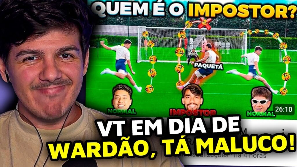IMPOSSÍVEL DESCOBRIR QUEM CHUTOU PRA ERRAR!! Ft. LUCAS PAQUETÁ 😱 DESAFIO DO IMPOSTOR - wardi REACT!
