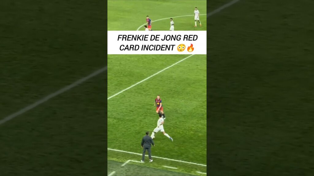 Frenkie de Jong Red Card Tackle! Barcelona vs Real Madrid 😳🔥 #shorts #elclasico #football