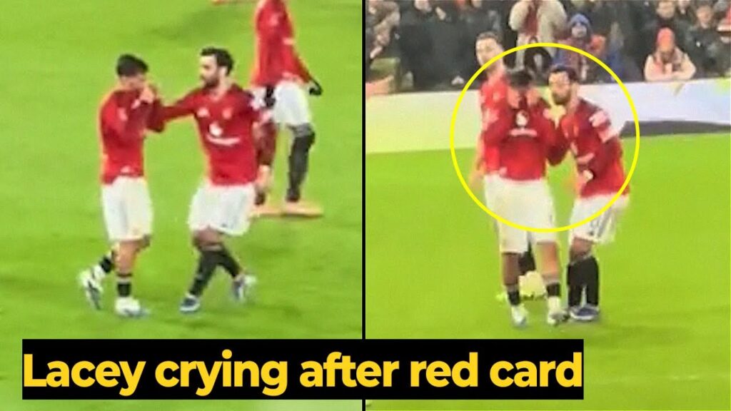 Bruno Fernandes DID THIS to Shea Lacey in tears after RED CARD vs Brighton Bruno Fernandes DID THIS to Shea Lacey in tears after RED CARD vs Brighton