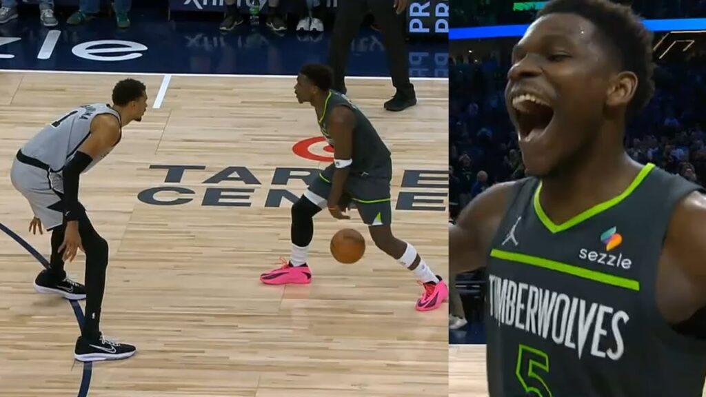 Anthony Edwards CLUTCH bucket then Julius Randle stops Wemby to win vs Spurs