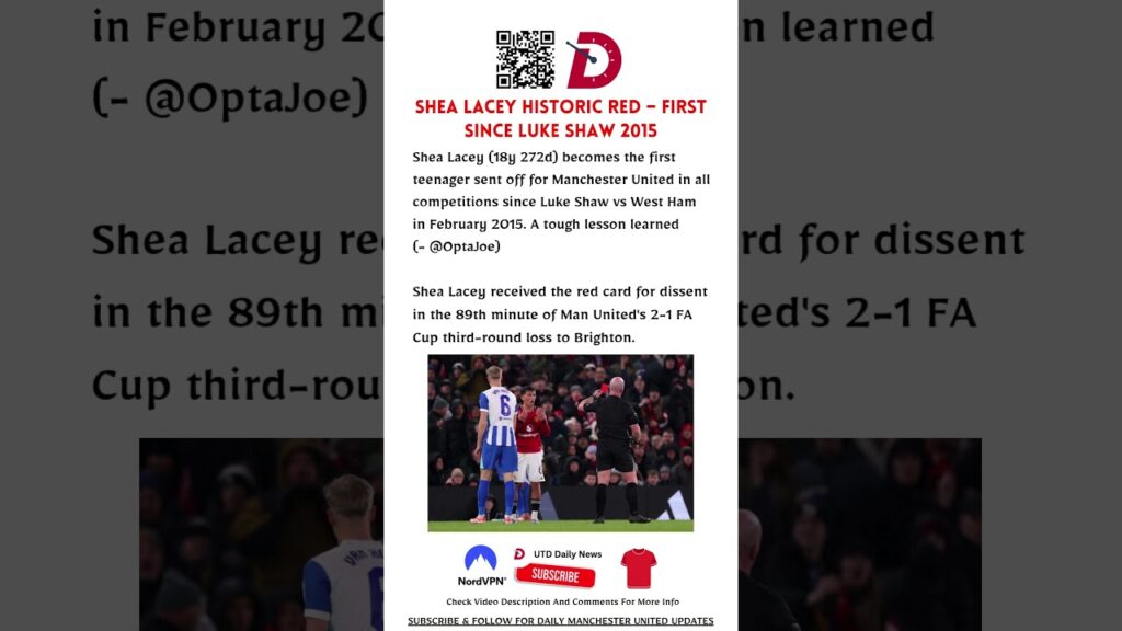 Shea Lacey Historic Red – First Since Luke Shaw 2015 | #manutd #mufc Shea Lacey Historic Red – First Since Luke Shaw 2015 | #manutd #mufc