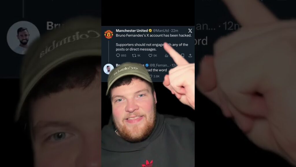 🤦‍♂️ Bruno Fernandes HACKED on X after Man Utd 1-2 Brighton… and it gets WEIRD…