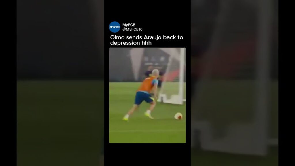 Dani Olmo HUMILIATES Araujo with INSANE Nutmeg in Barcelona Training Dani Olmo HUMILIATES Araujo with INSANE Nutmeg in Barcelona Training
