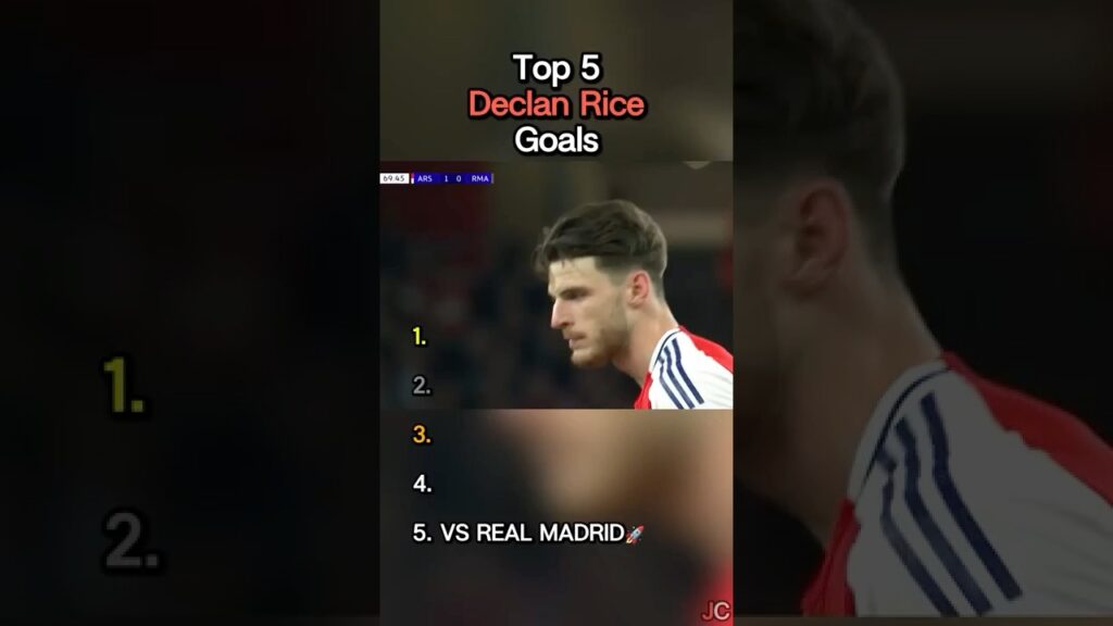 Top 5 Declan Rice Goals🍿 Top 5 Declan Rice Goals🍿