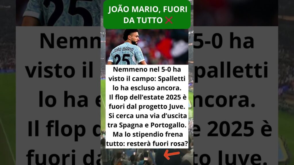 João Mario, fuori da tutto ❌