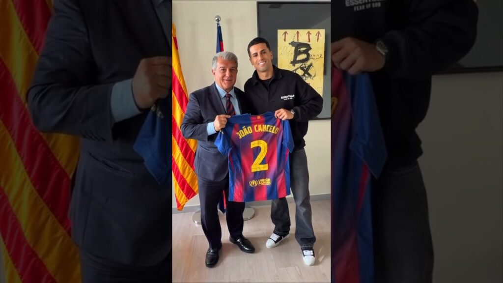 João Cancelo is BACK at Barcelona 🤩 (via fcbarcelona/IG)