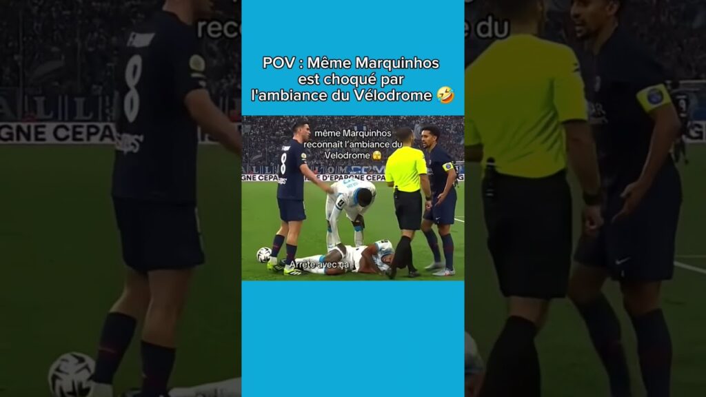POV : Même Marquinhos est choqué par l'ambiance du Vélodrome 🤣🤣🤣 #TeamOM #OMPSG