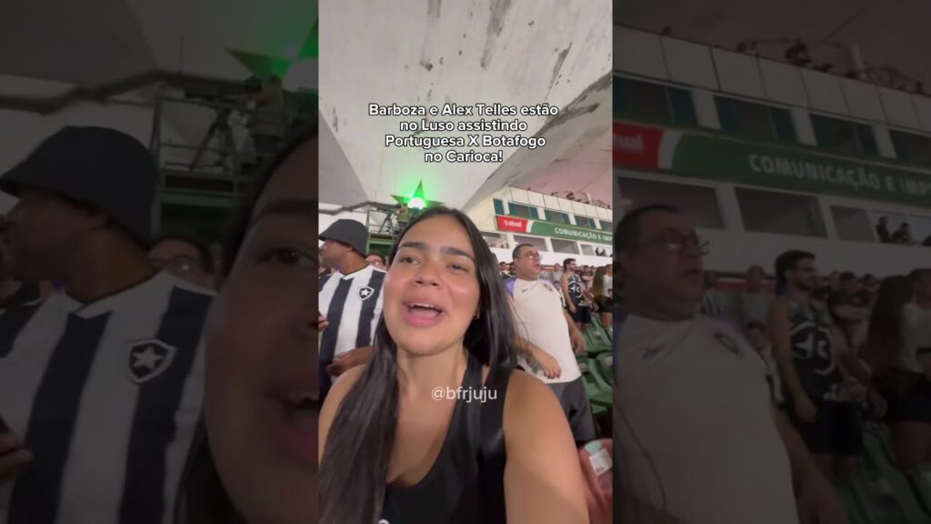 BARBOZA E ALEX TELLES SÃO MUITO BOTAFOGO! Primeiro jogo do ano e eles estão aqui para assistir. 👏🏻