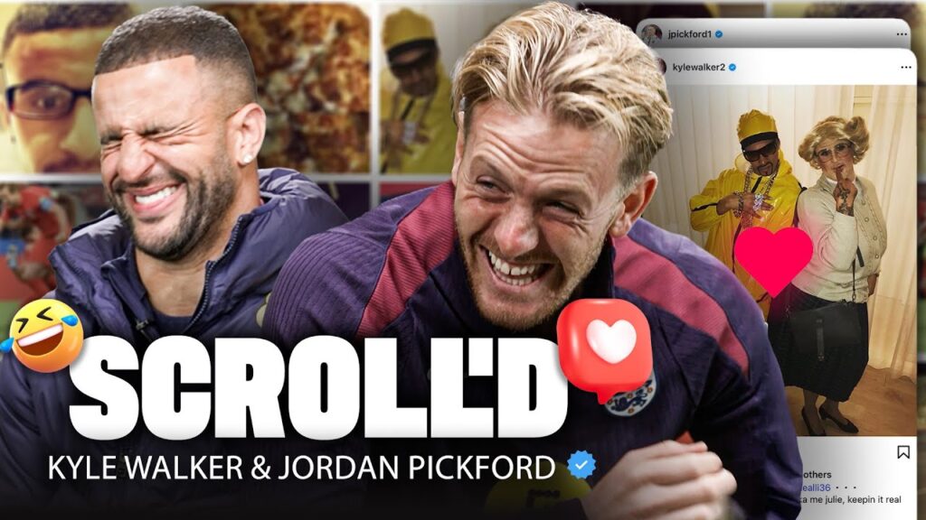 “What Was I Thinking?” | Kyle Walker & Jordan Pickford React to Old Posts 📸 | Scroll'd | England