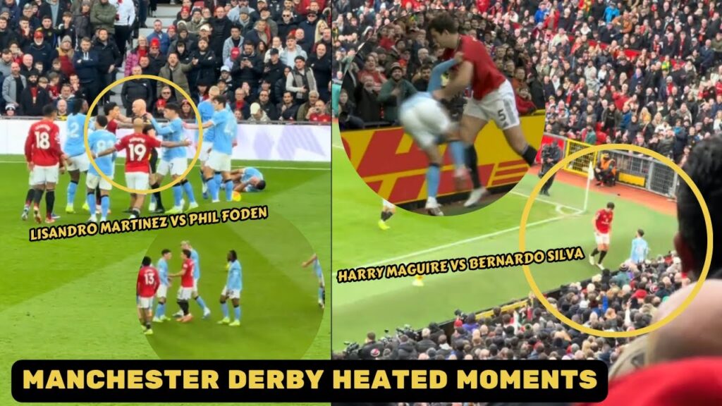 Lisandro Martinez & Harry Maguire heated moment with Foden & Bernardo silva in Manchester Derby