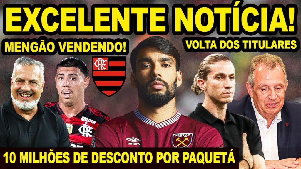 CONFIRMADO! FLAMENGO FECHA NEGOCIAÇÃO! DESCONTO POR LUCAS PAQUETÁ E BAP DECIDE SOBRE TITULARES! E+ CONFIRMADO! FLAMENGO FECHA NEGOCIAÇÃO! DESCONTO POR LUCAS PAQUETÁ E BAP DECIDE SOBRE TITULARES! E+