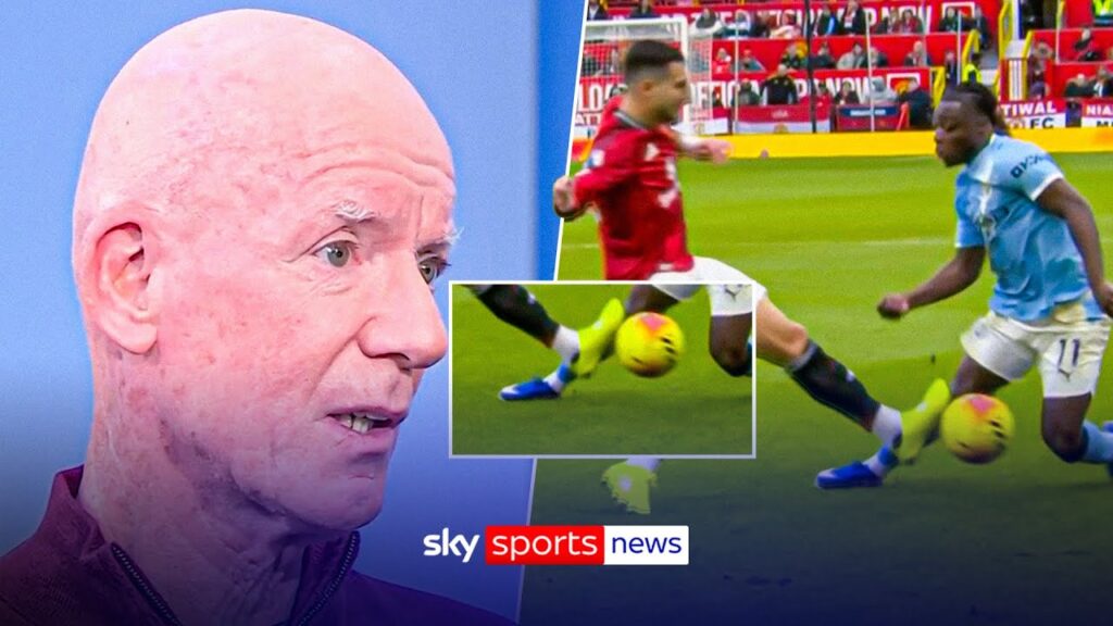 ''Studs on knee, it's a red card'' Dermot on Dalot Manchester derby challenge | Ref Watch