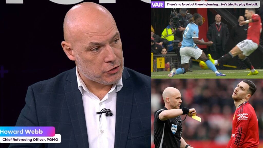 PGMOl Howard Webb Explains: Why Was Diogo Dalot Not Sent Off? Match Officials Mic'd Up