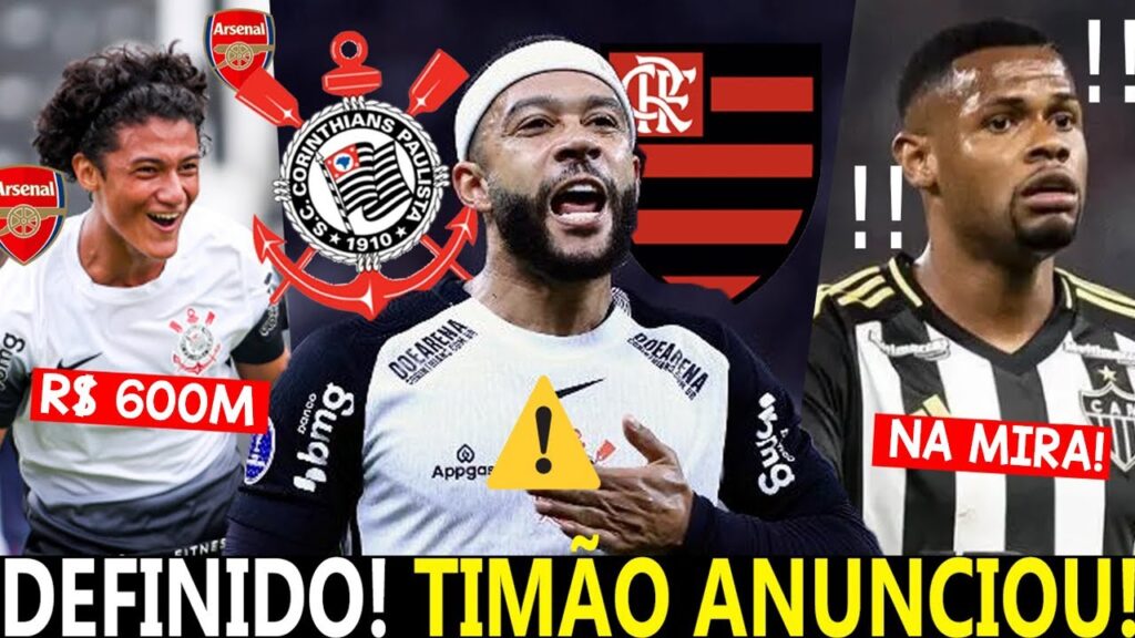 MEMPHIS DEPAY FORA CONTRA FLAMENGO? TIMÃO REVELA! ARSENAL quer NOSSA JOIA! JUNIOR SANTOS na MIRA