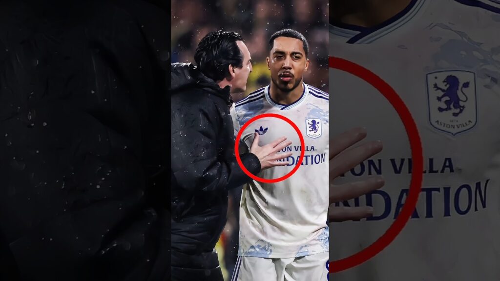 Unai Emery clashing with Youri Tielemans as he was subbed off