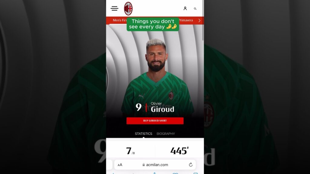 A new shirt for you and Olivier 🟢  | #Giroud | #Shorts