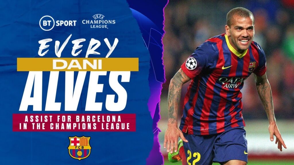 Assist King! 👑 Every Single Goal Dani Alves Set-Up For Barcelona In The Champions League
