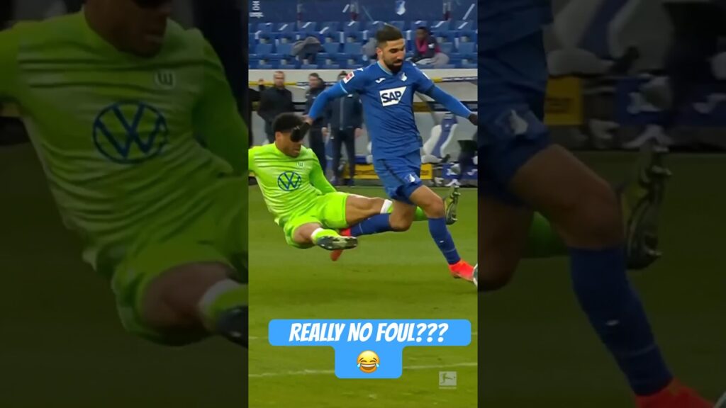 Wolfsburg player brutal foul vs Hoffenheim #shorts #football