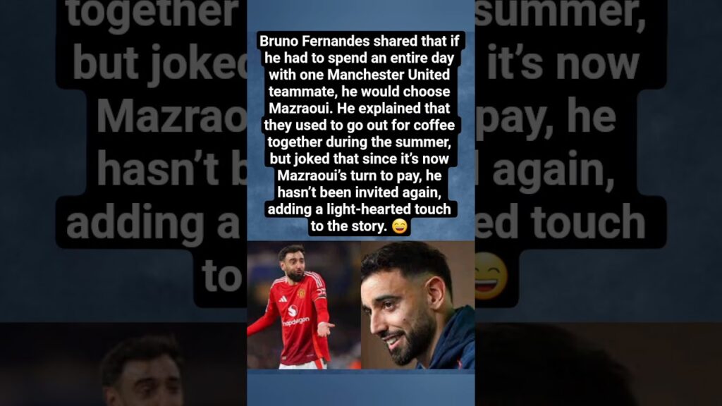 Bruno Fernandes Names His Favorite Manchester United Teammate to Hang Out With 😄☕#shorts