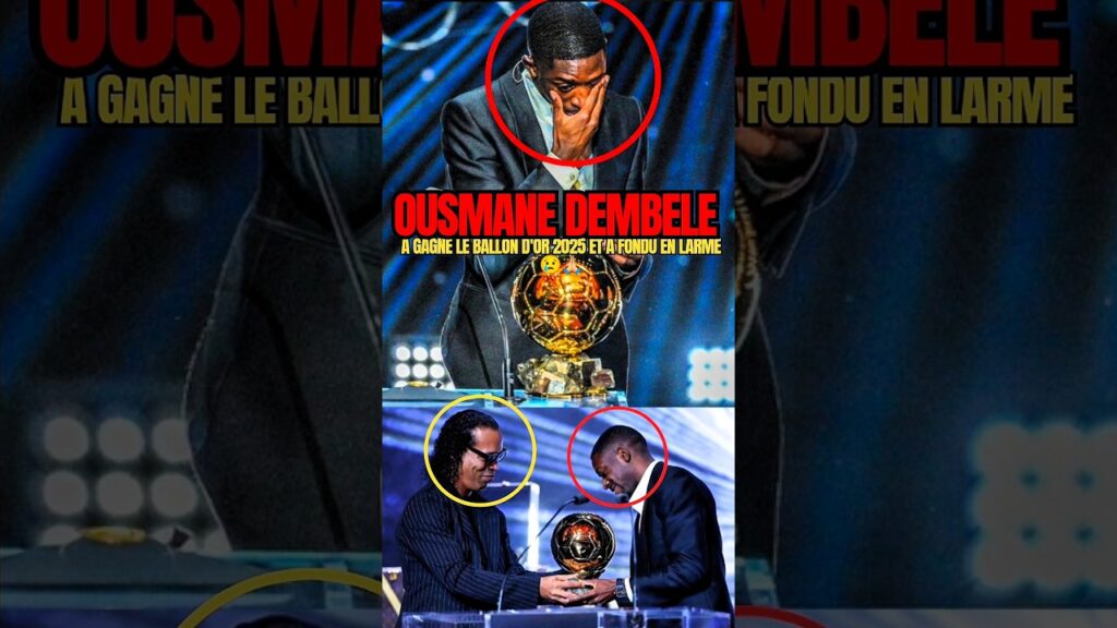 OUSMANE DEMBELE A REMPORTÉ LE BALLON D'OR 2025 ET A FONDU EN LARME 😢 #ballondor #dembele #football