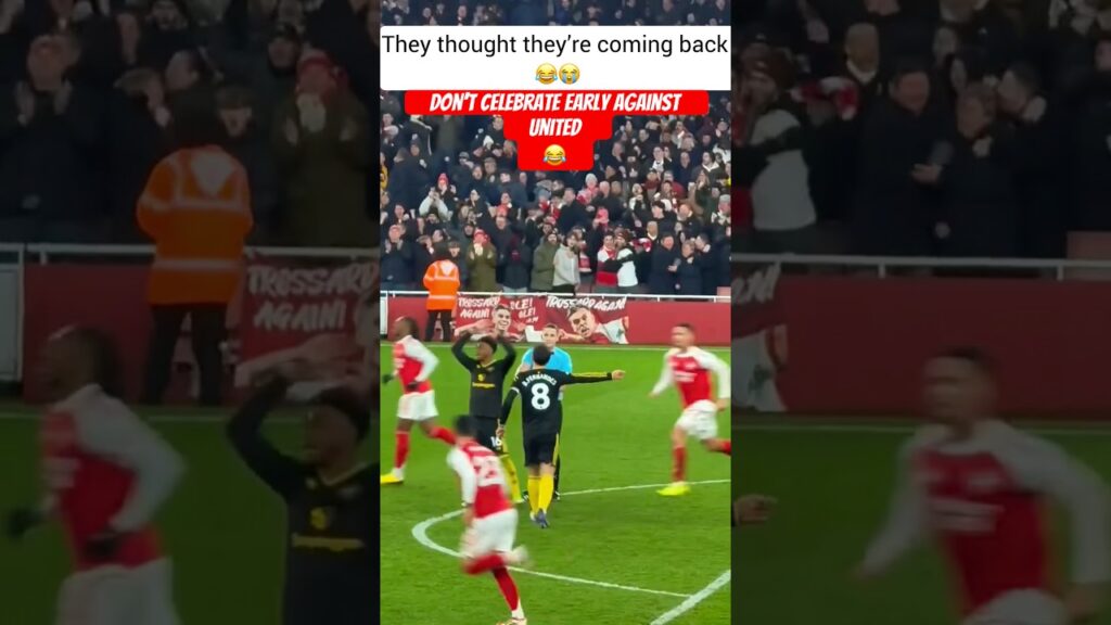 Arsenal players mocked Bruno Fernandes after Merino goal… they thought they’re on a come back 😂