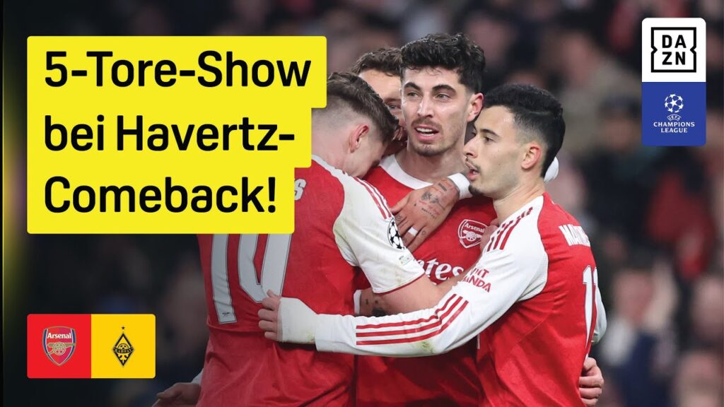 Havertz erfolgreich | Arsenal - Kairat | UEFA Champions League | DAZN Highlights