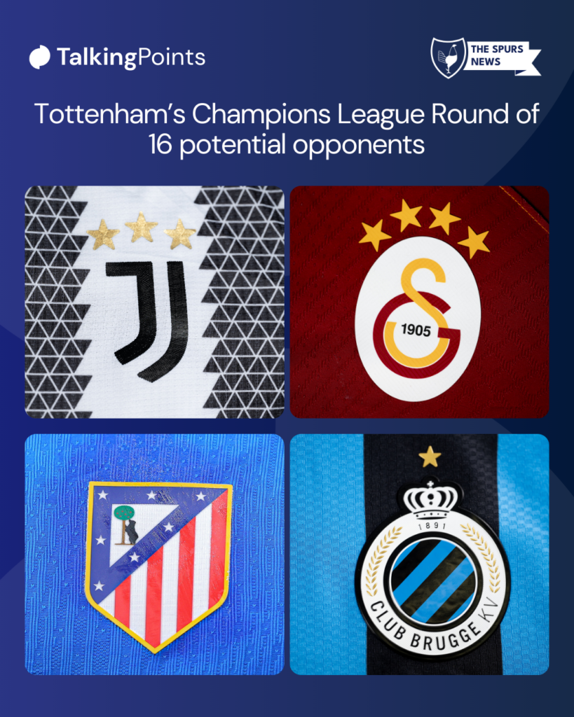 Tottenham’s Champions League Round of 16 potential opponents