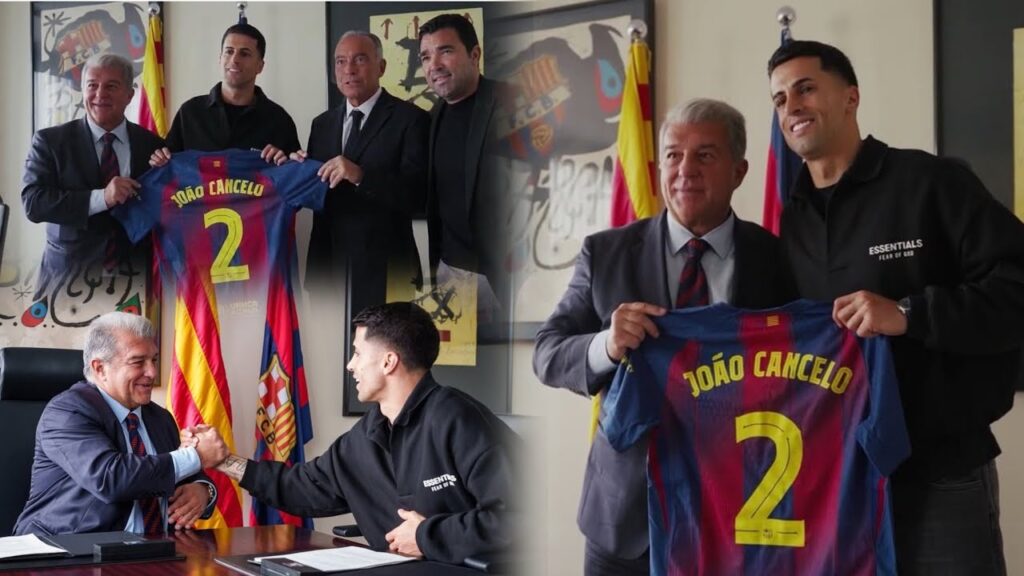 Joao Cancelo unveiled by Barcelona 🔥