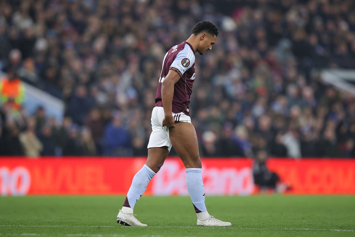 Aston Villa striker Ollie Watkins came off injured against RB Salzburg