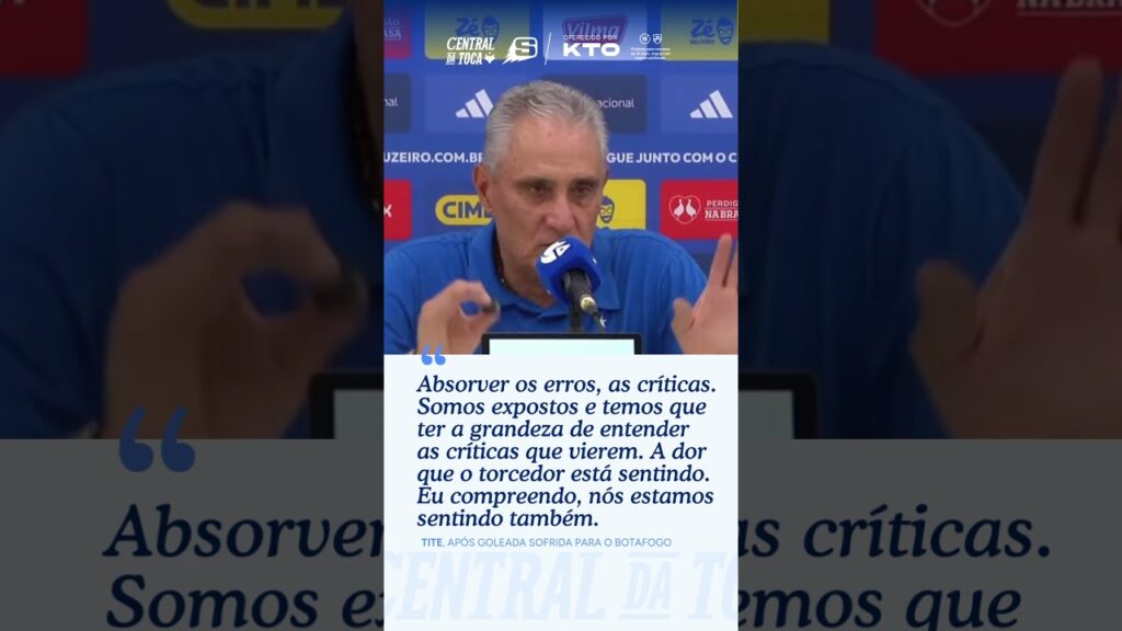 TITE ADMITE ERRO DE ESTRATÉGIA DA COMISSÃO TÉCNICA NO CRUZEIRO