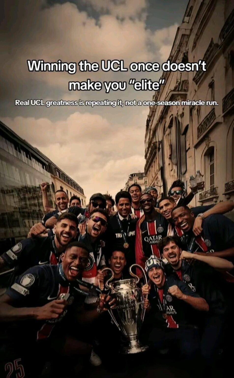 I am a Barca fan but I come in peace. I wanted to know what's everyone's thoughts on this take? To me it's a horrendous take and congrats on finally winning a UCL