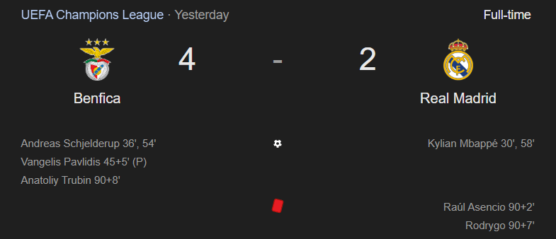 What an amazing champions league night