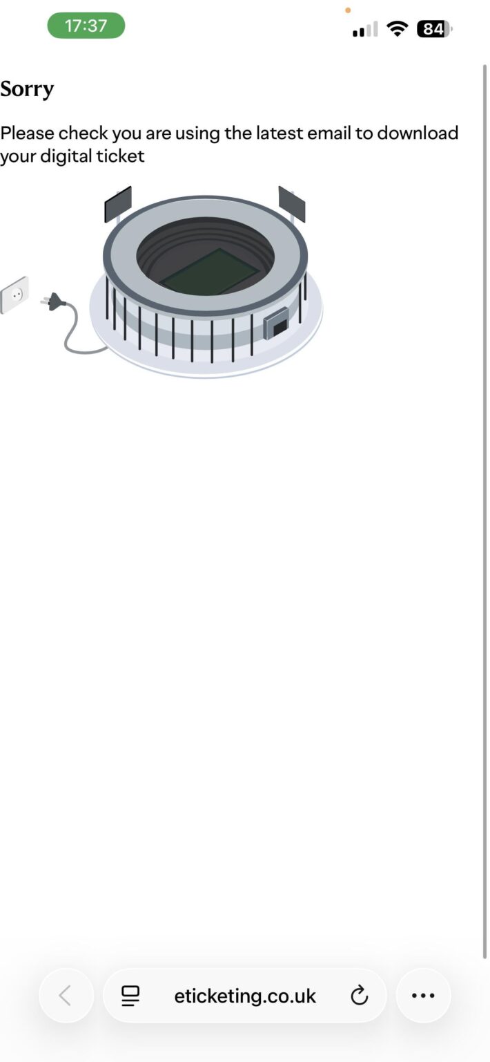 Issues downloading tickets