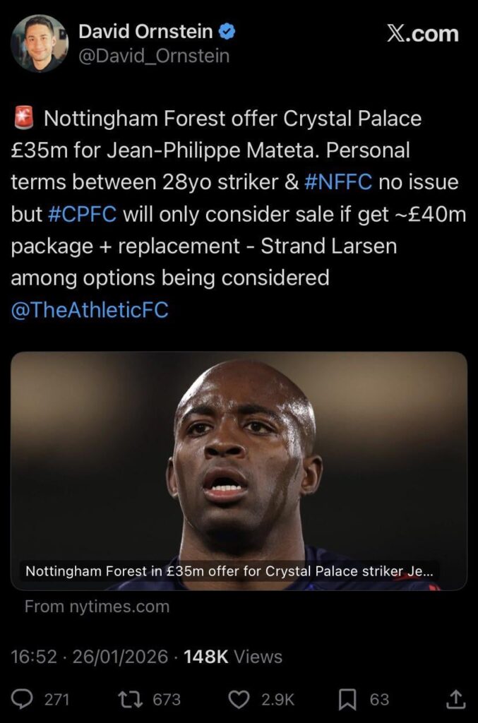 Mateta wants to be a red