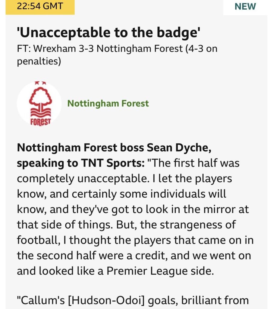 Dyche post game comments