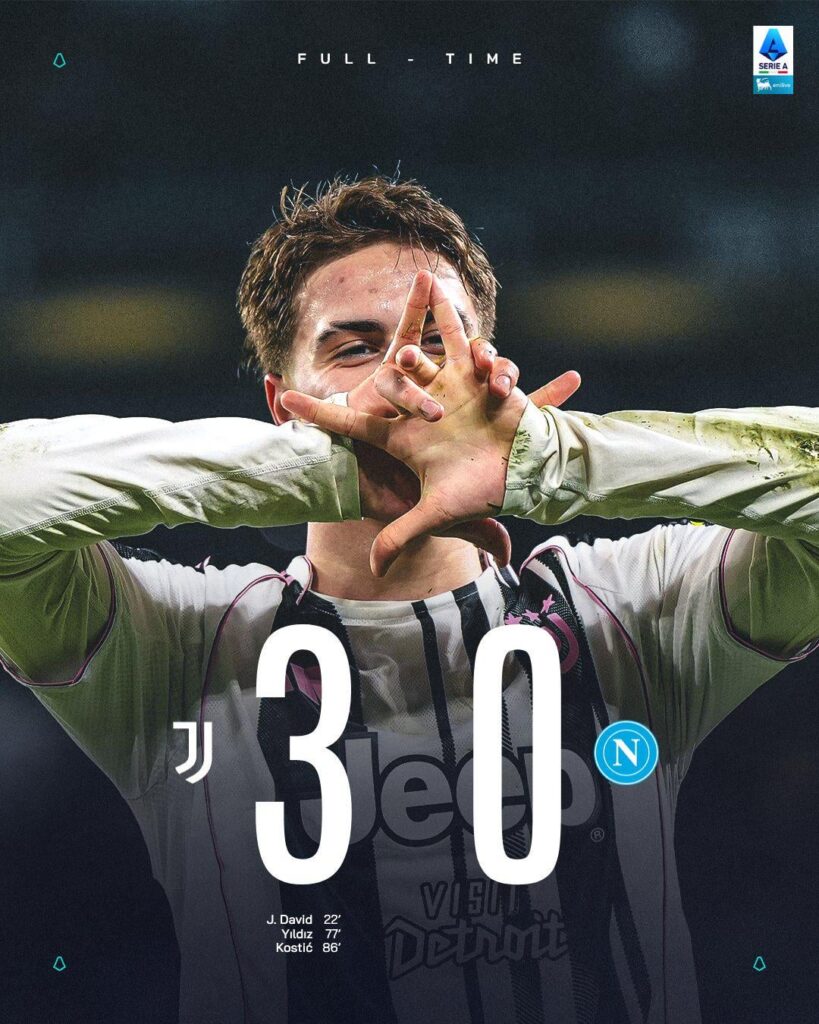 Full Time: Juventus 3-0 Napoli
