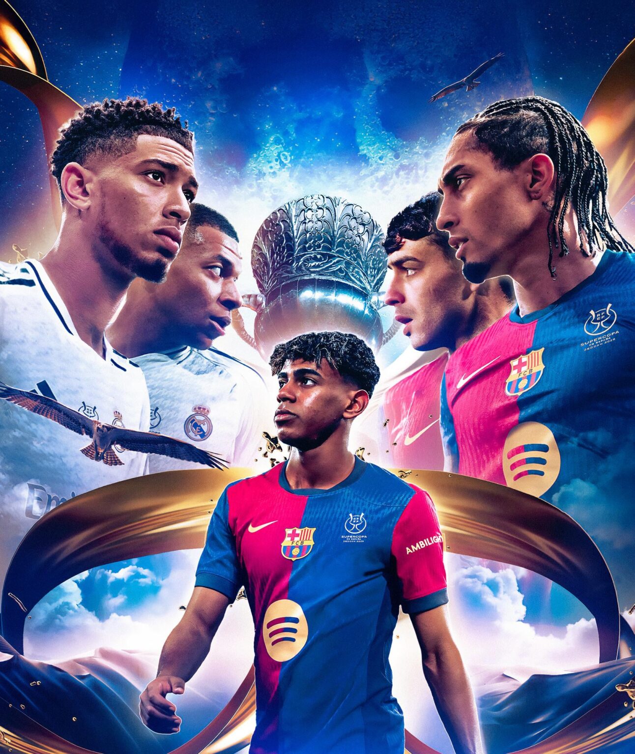 Barcelona faces Real Madrid in the Super Cup final on January 11.