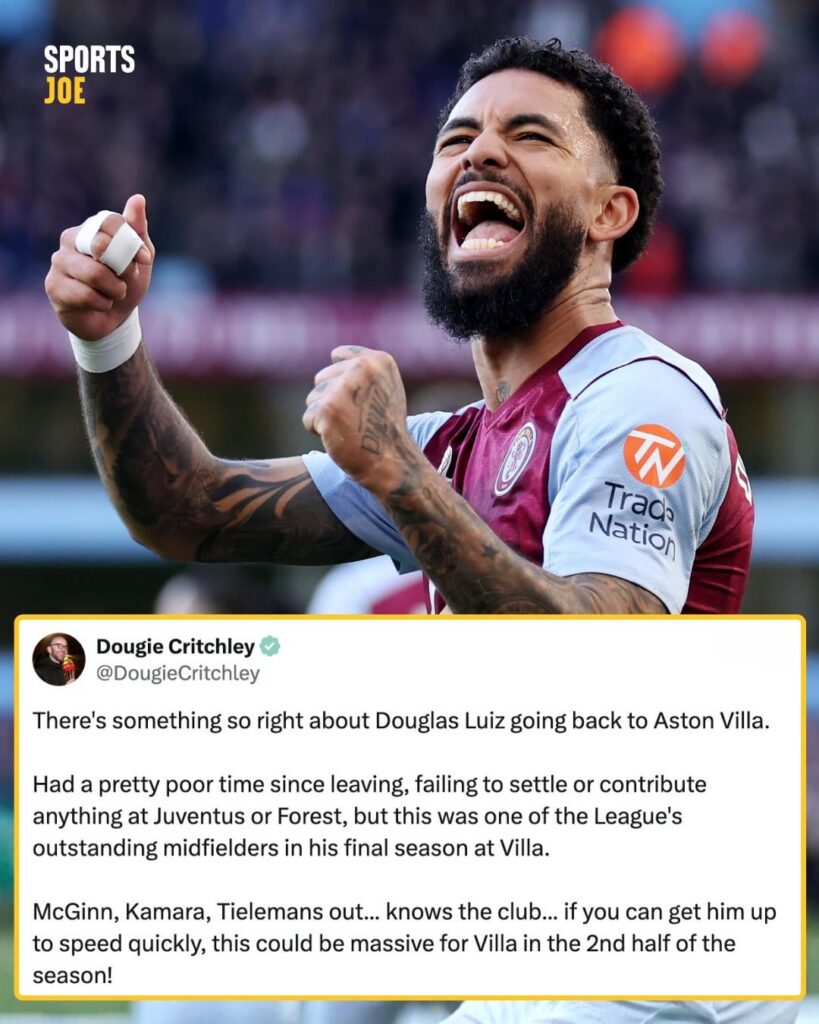 Thoughts on the return of the impending return of Douglas Luiz?