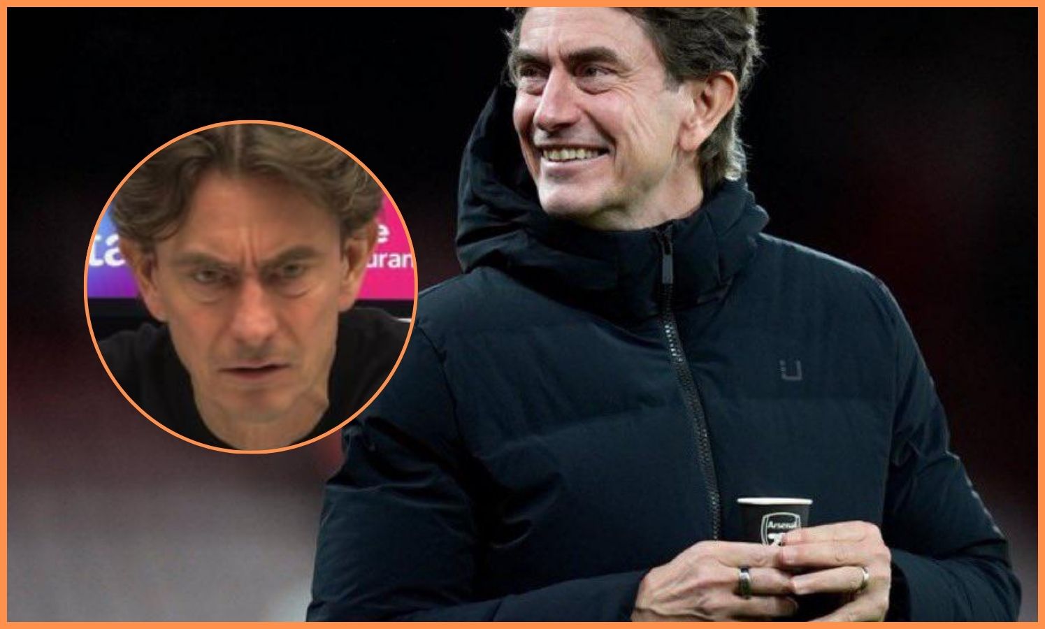 Thomas Frank with an Arsenal cup