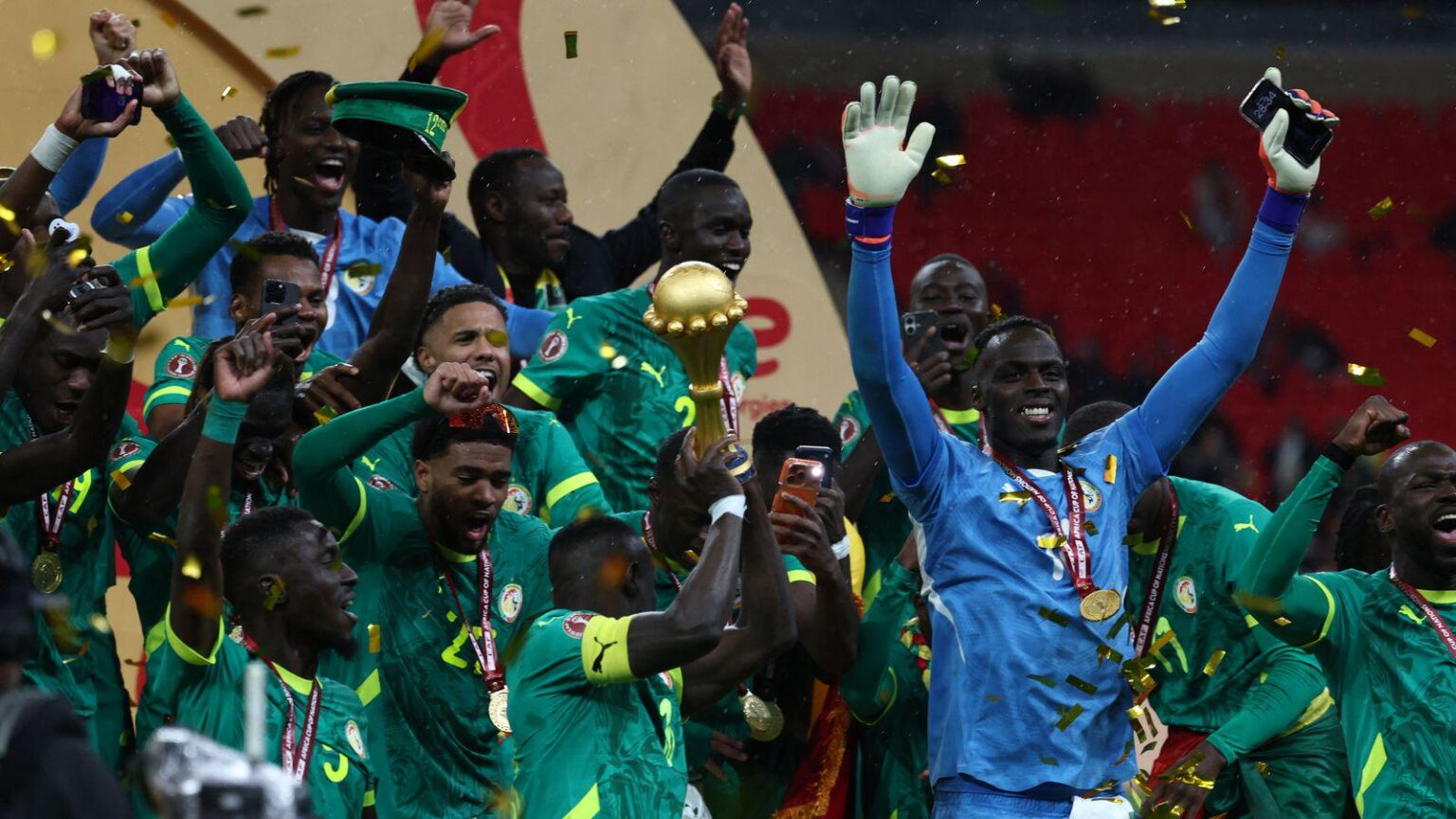 Africa Cup of Nations final: Senegal crowned champions after walking off pitch in penalty protest against Morocco and hosts' Panenka miss