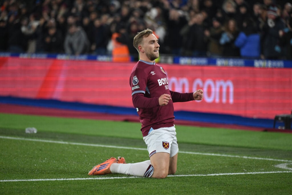 Jarrod Bowen celebrates during West Ham United v Brighton & Hove Albion - Premier League