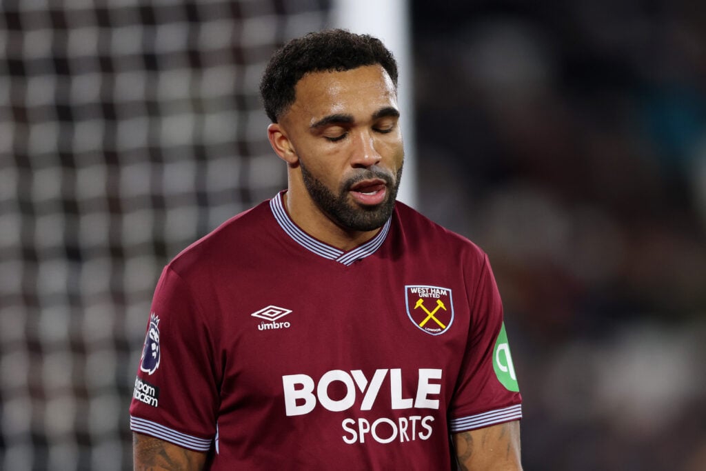 Callum Wilson looks dejected after being substituted in West Ham's draw with Brighton