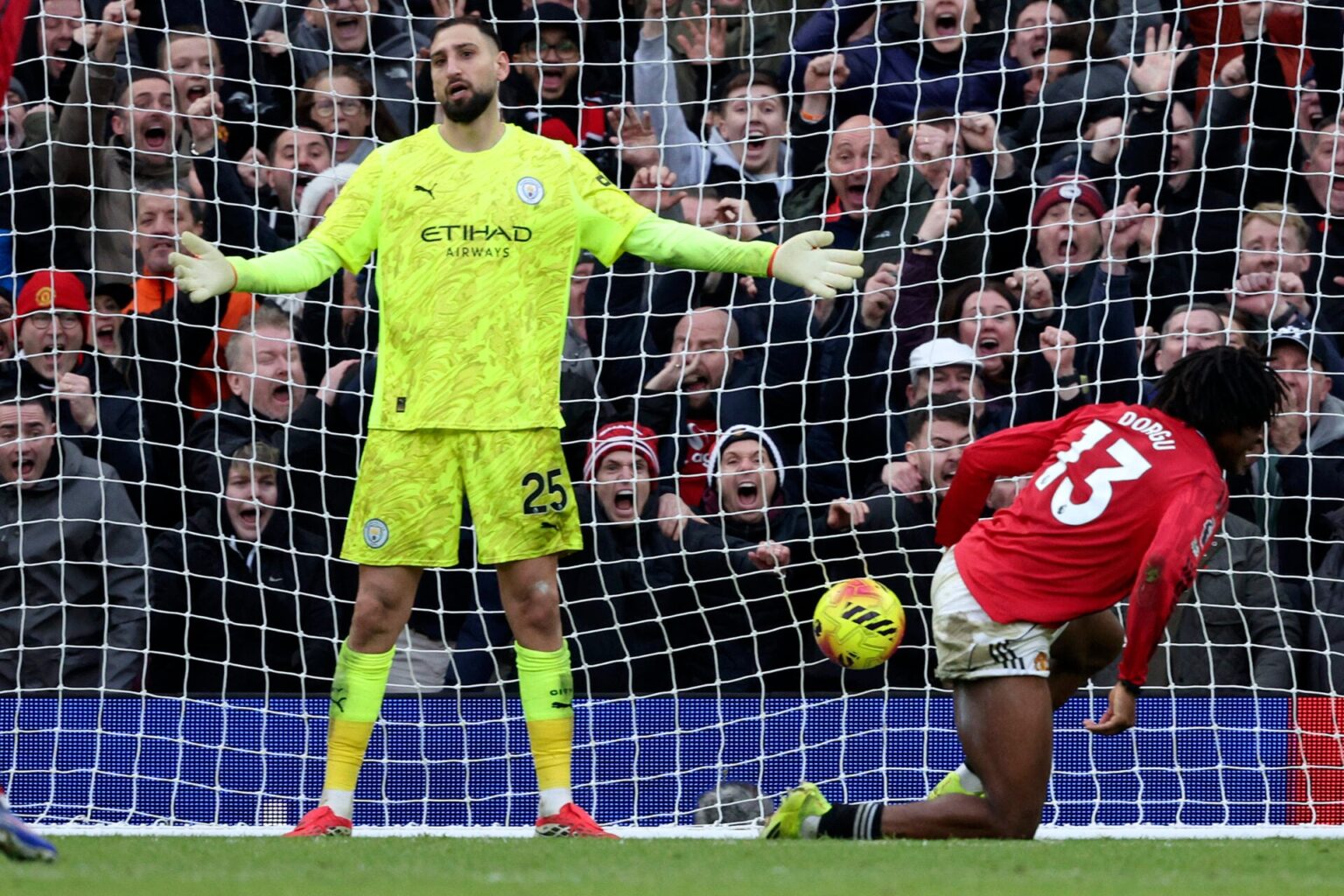 Man United tested Gianluigi Donnarumma and David Raya unlike any other Premier League side this season