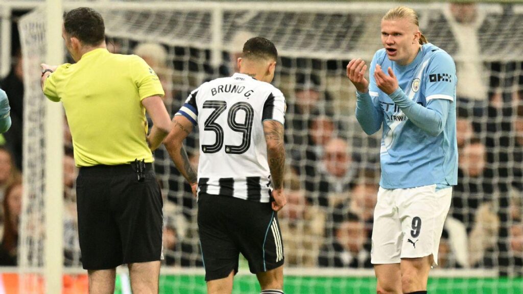Man City's Pep Guardiola slams refs' treatment of Erling Haaland