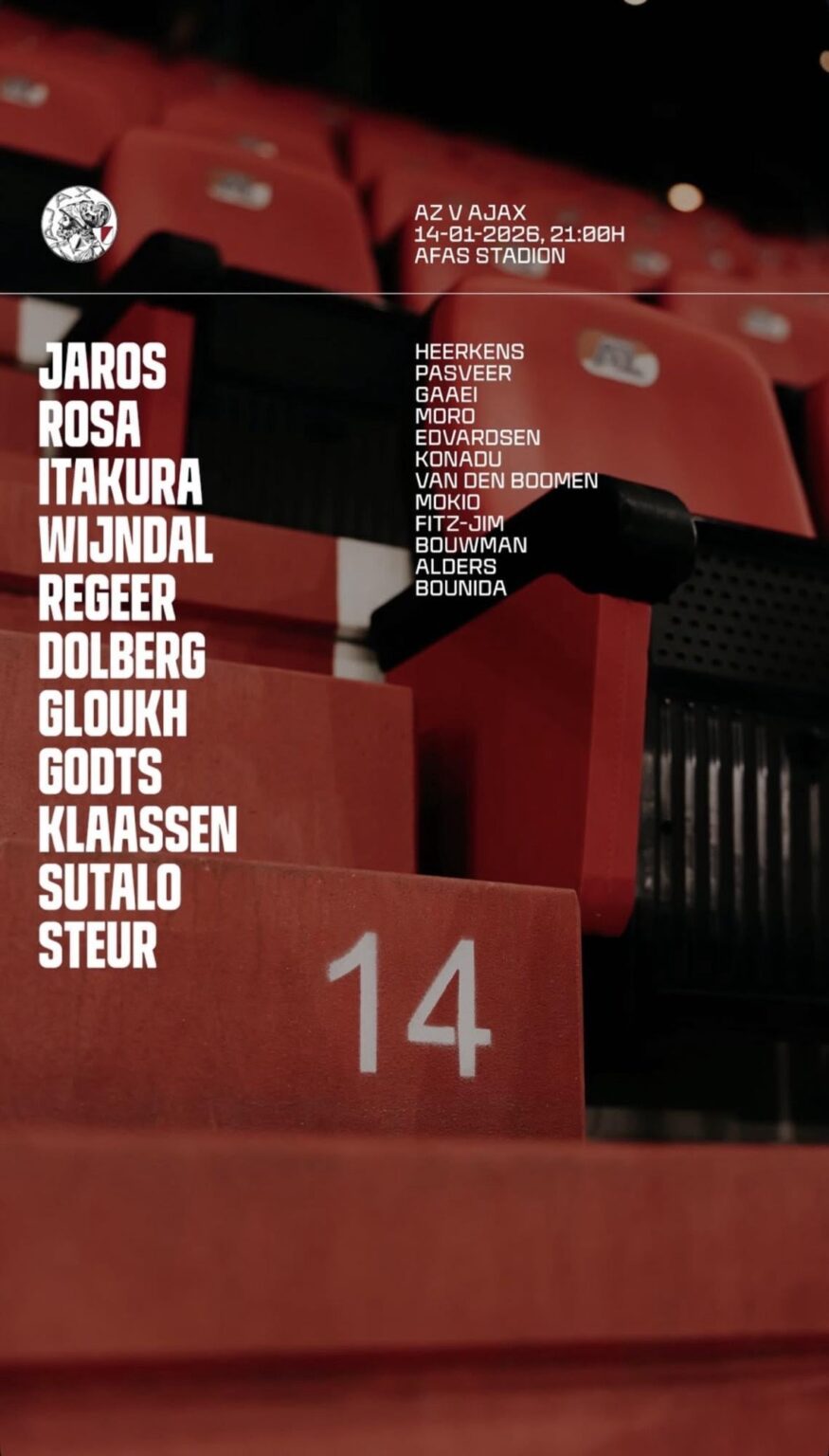 Our line-up for tonight’s cup match!