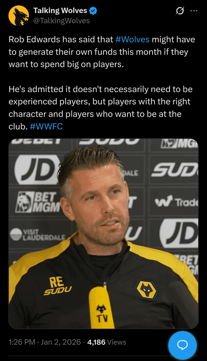 Rob Edwards talking about January