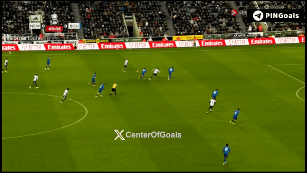 Newcastle [1] - 0 Bournemouth - Barnes 50'