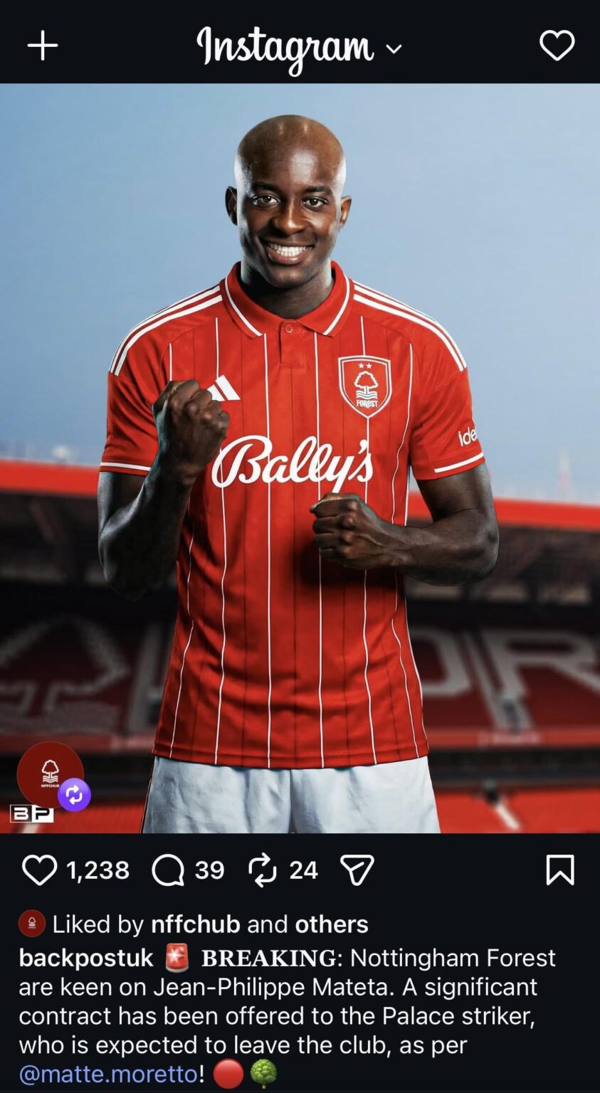 Mateta out of nowhere