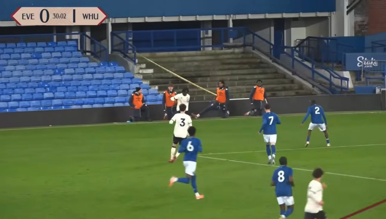 Lewis Beckford goal for West Ham U18 vs Everton U18 in FA Youth Cup