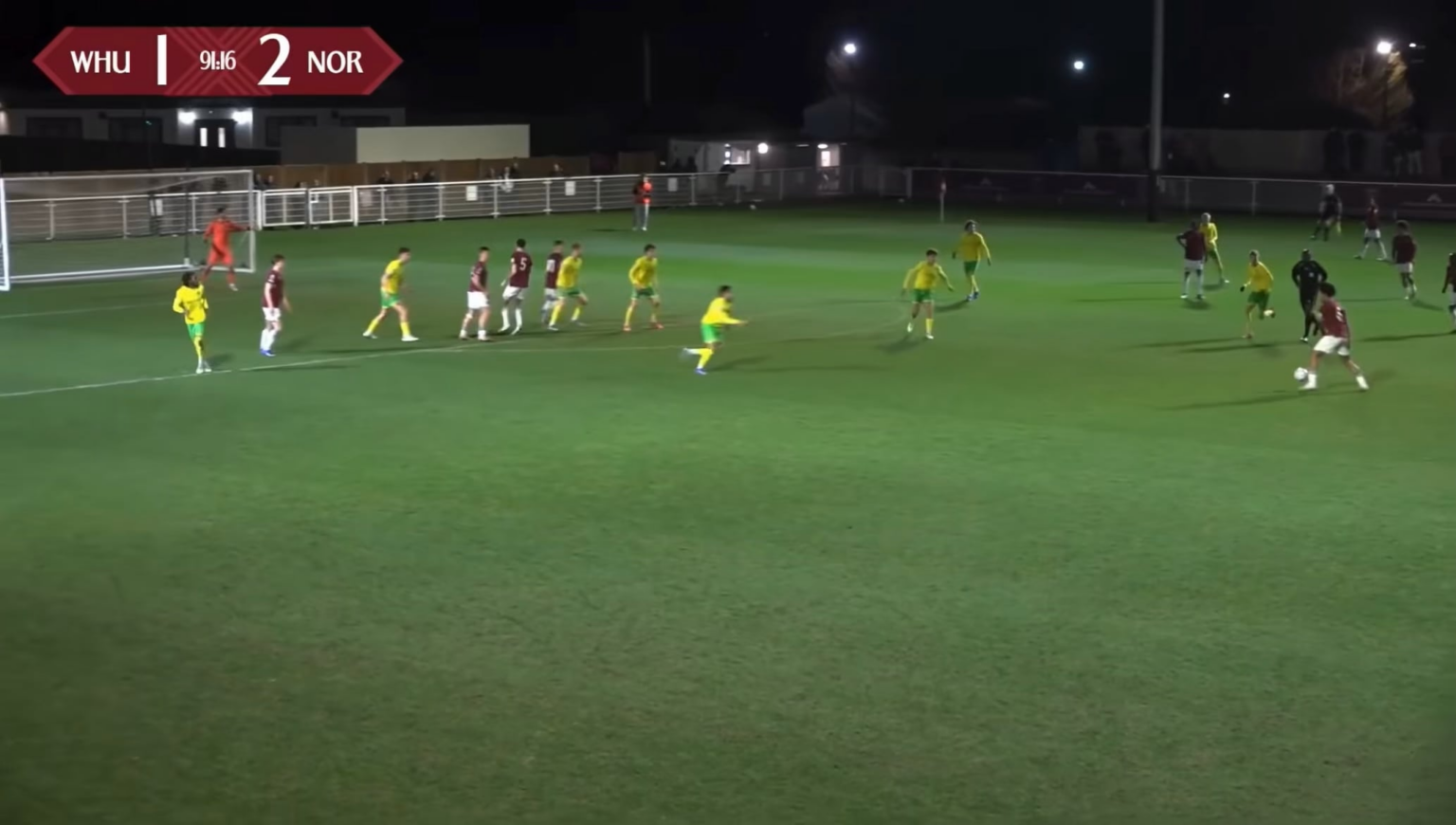 Tyron Akpata goal for West Ham U21 v Norwich U21